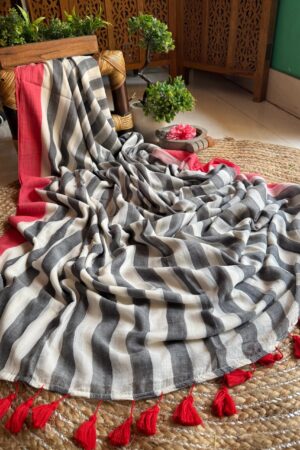 Beautiful shades Handwoven MULMUL saree